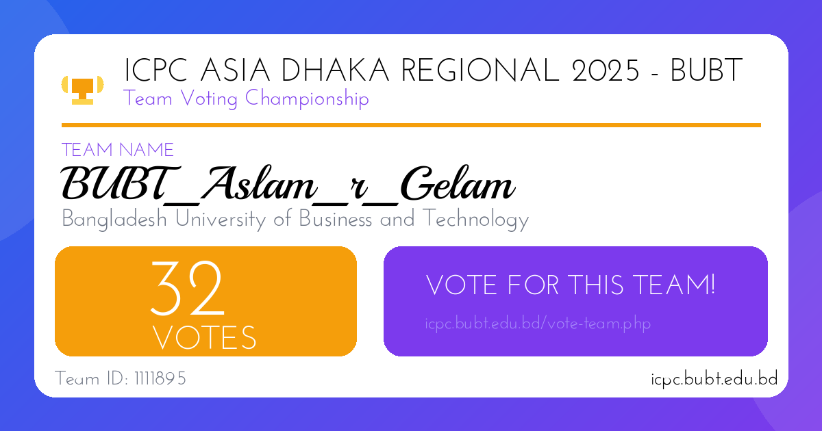 BUBT_Aslam_r_Gelam Share Thumbnail