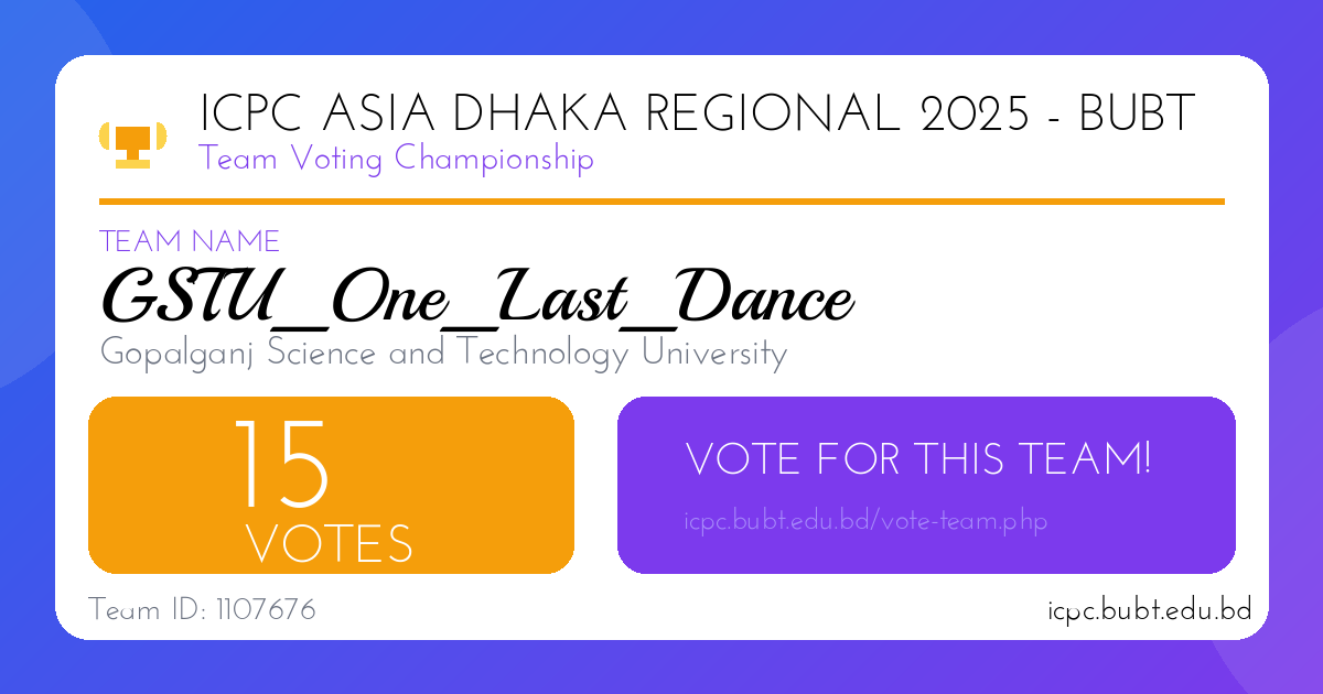GSTU_One_Last_Dance Share Thumbnail